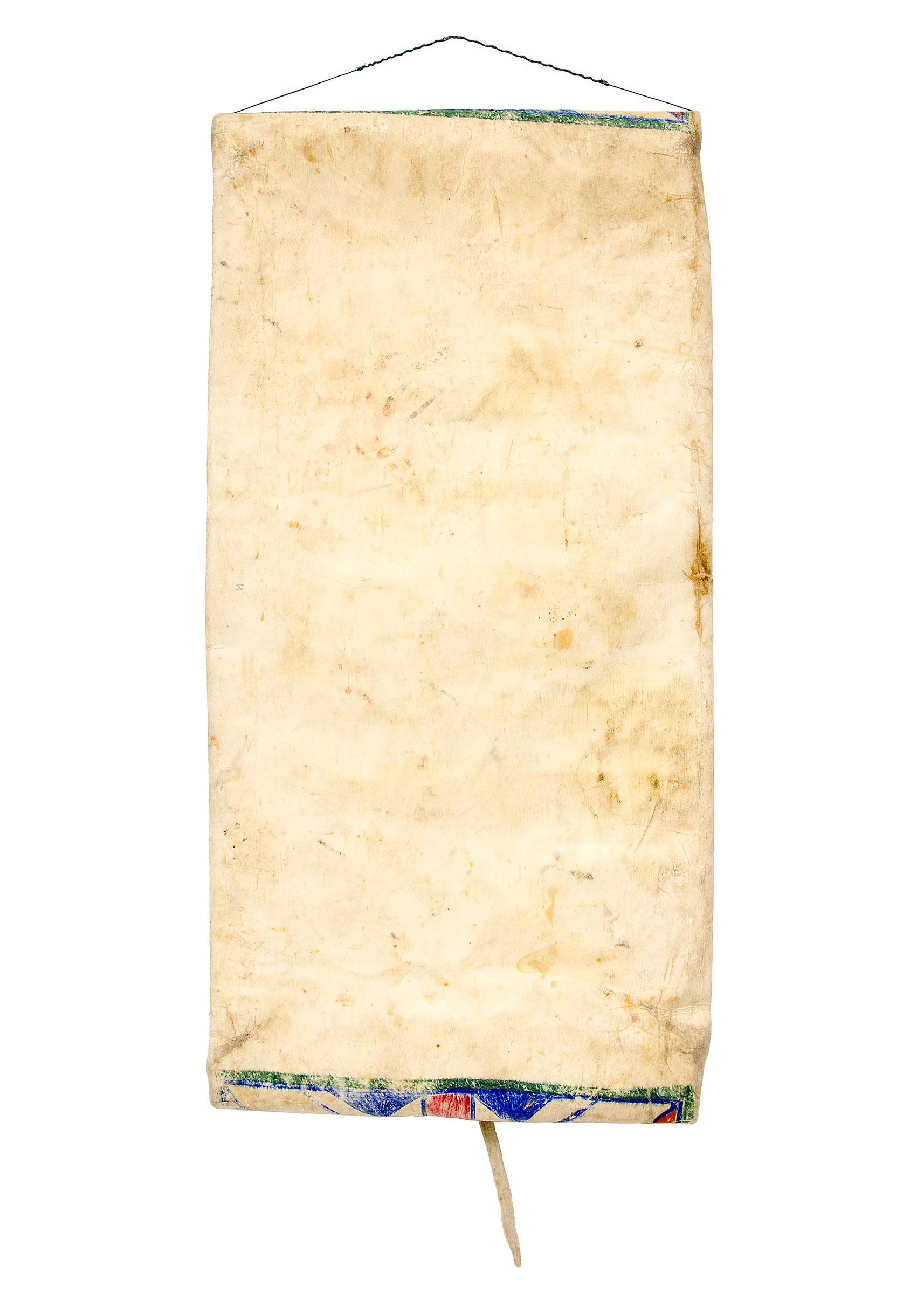 Antique Native American Abstract Painted Parfleche Envelope, Crow, circa 1880 In Good Condition In Denver, CO