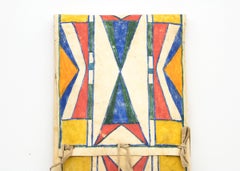 Antique Native American Abstract Painted Parfleche Envelope, Plateau, circa 1890