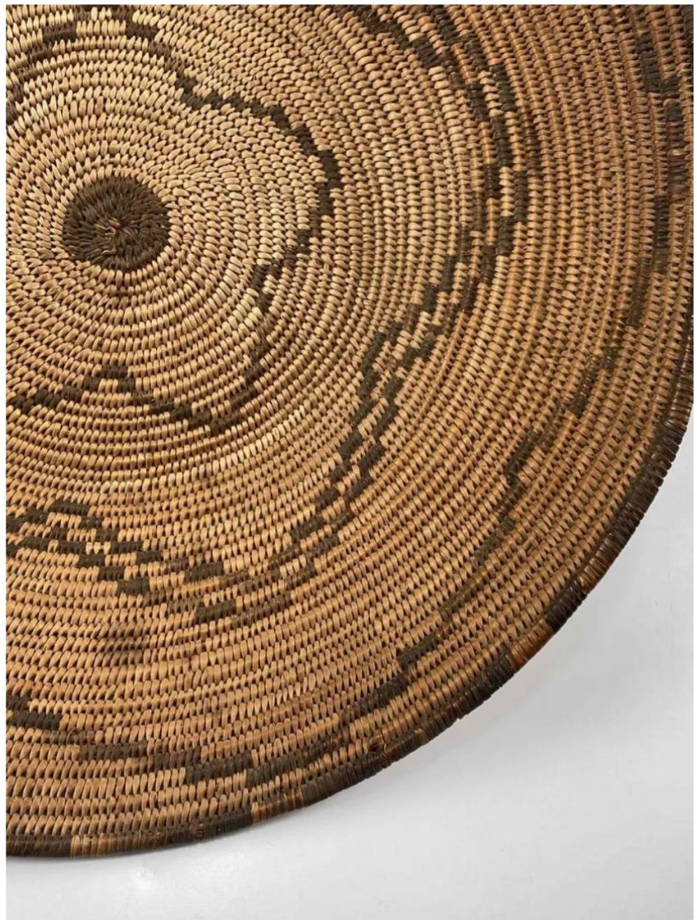 20th Century Antique Native American Apache Woven Basket For Sale