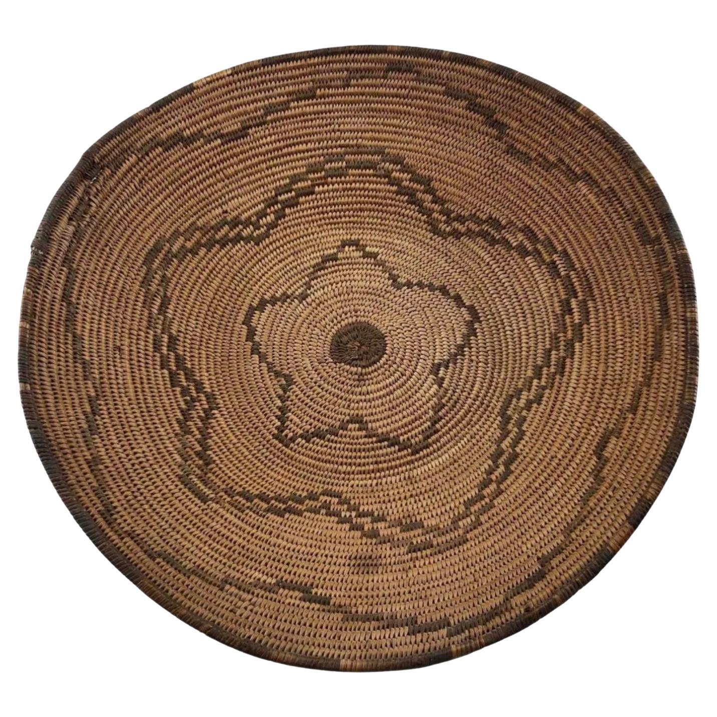 Antique Native American Apache Woven Basket For Sale