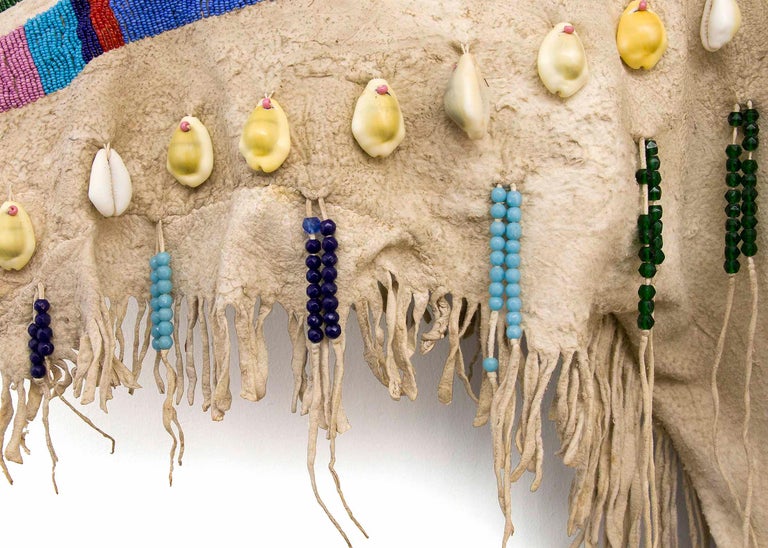 Antique Native American Beaded Hide Dress, Yakima, Plateau Region