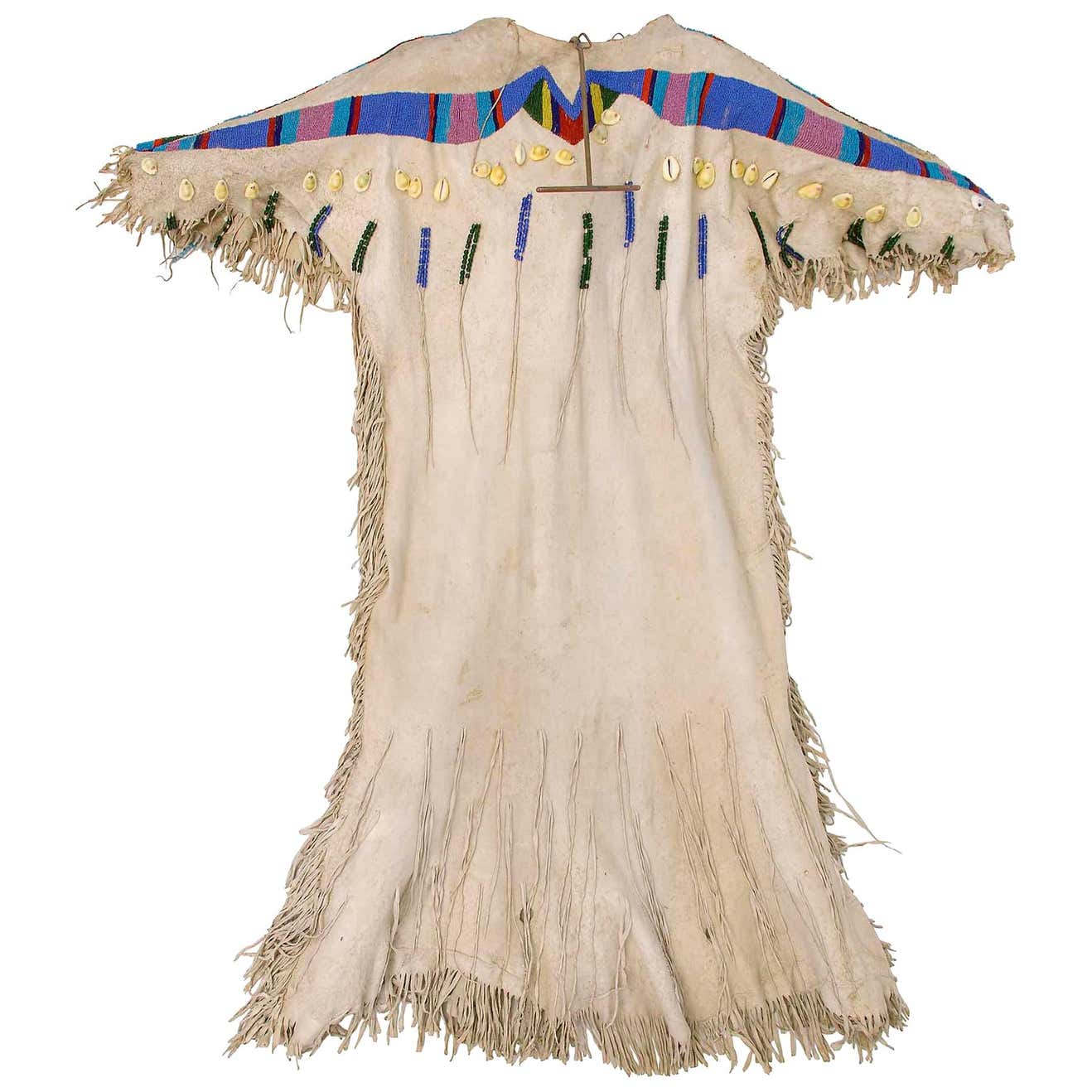 Antique Native American Beaded Hide Dress, Yakima, Plateau Region ...
