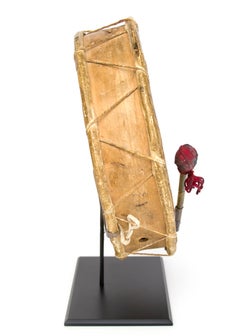 Antique Native American Drum & Beater, Sioux 'Plains Indian', Early 20th Century