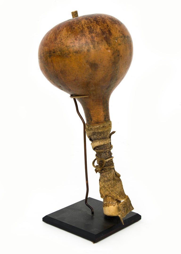 Antique Native American Gourd Rattle, Omaha ‘Plains Indian’, circa 1850