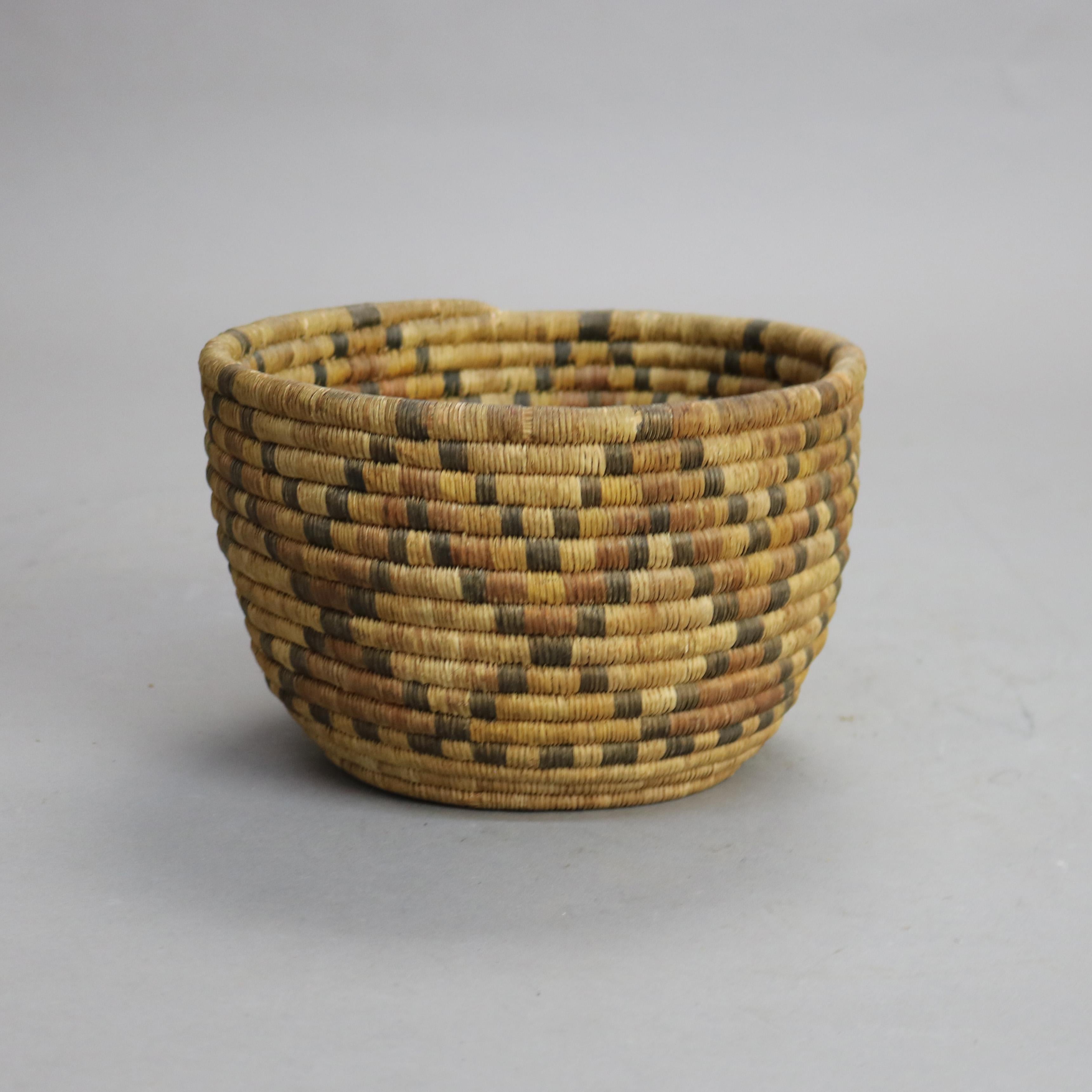Antique Native American Indian Southwest Navajo Woven Reed Basket C1920 ...