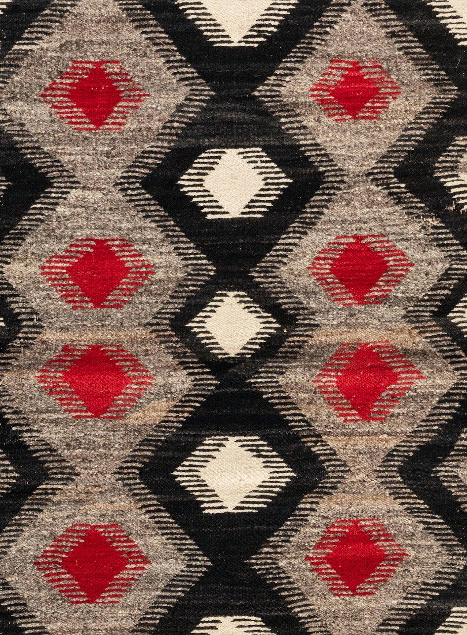 From the inception of weaving by the Navajos, circa 1700, weaving has provided an important economic benefit to the tribe and a fine outlet for their artistic talents. Navajo textiles were originally utilitarian blankets for use as cloaks, dresses,