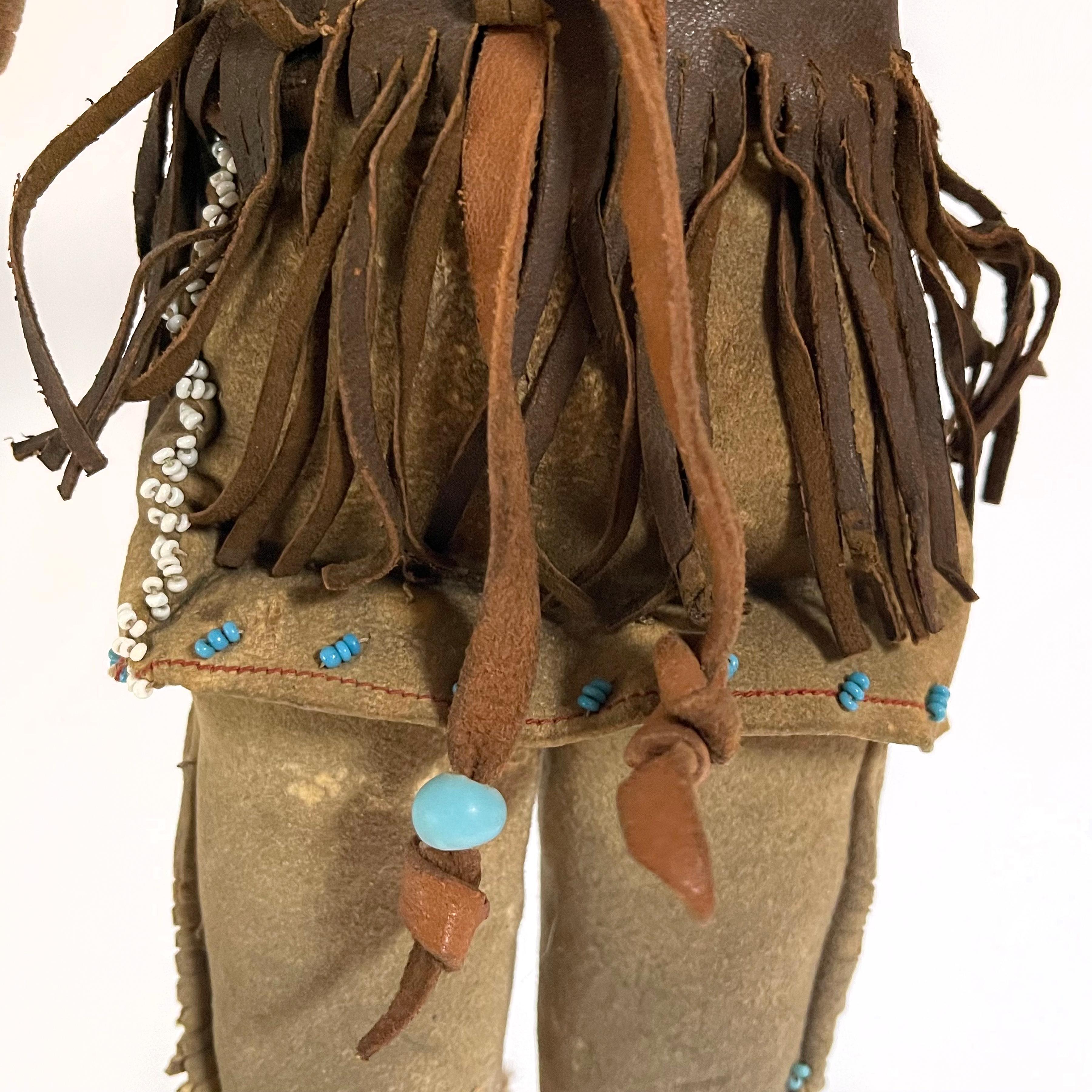 Antike indianische Puppe der amerikanischen Ureinwohner Plains im Angebot 4