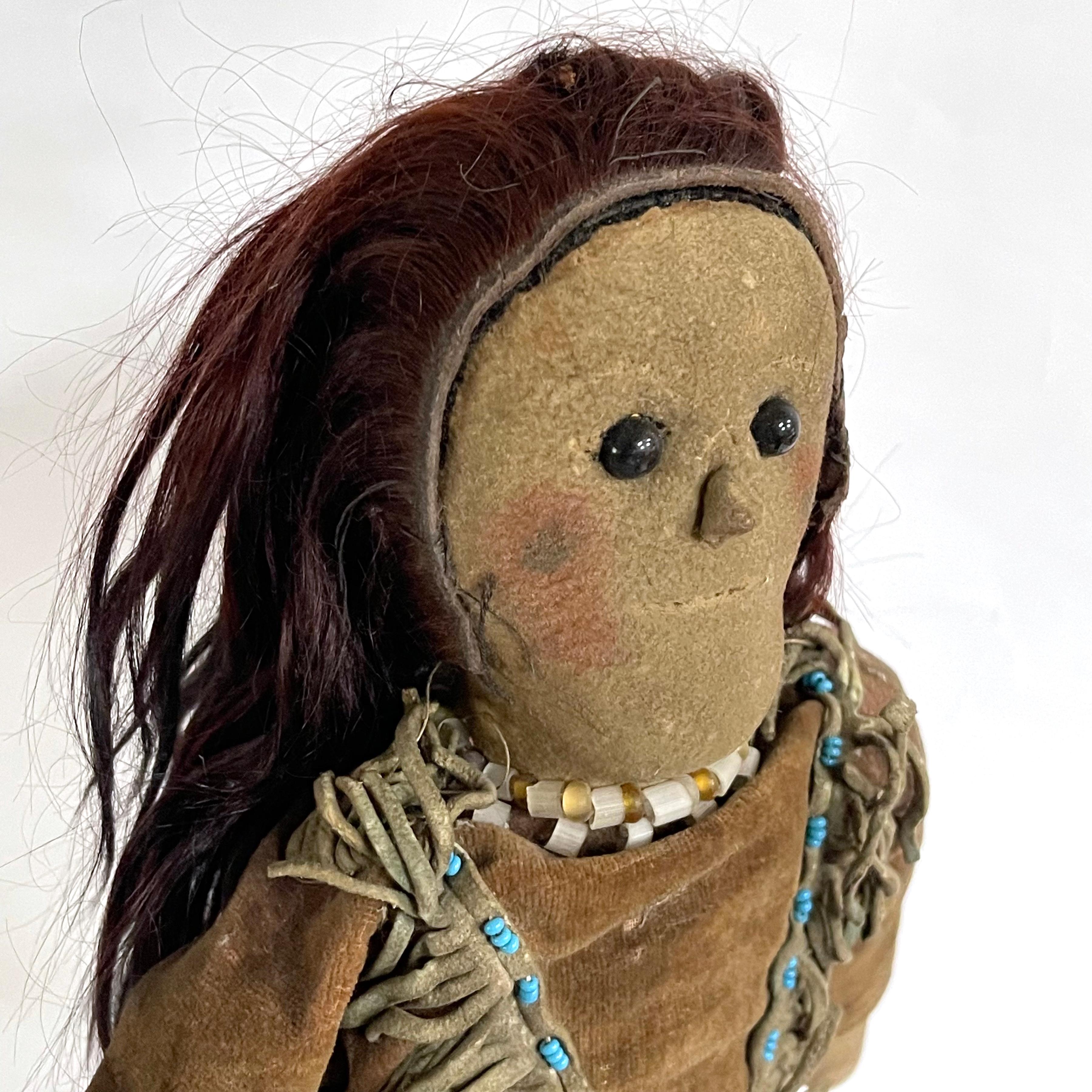 Antike indianische Puppe der amerikanischen Ureinwohner Plains im Angebot 6