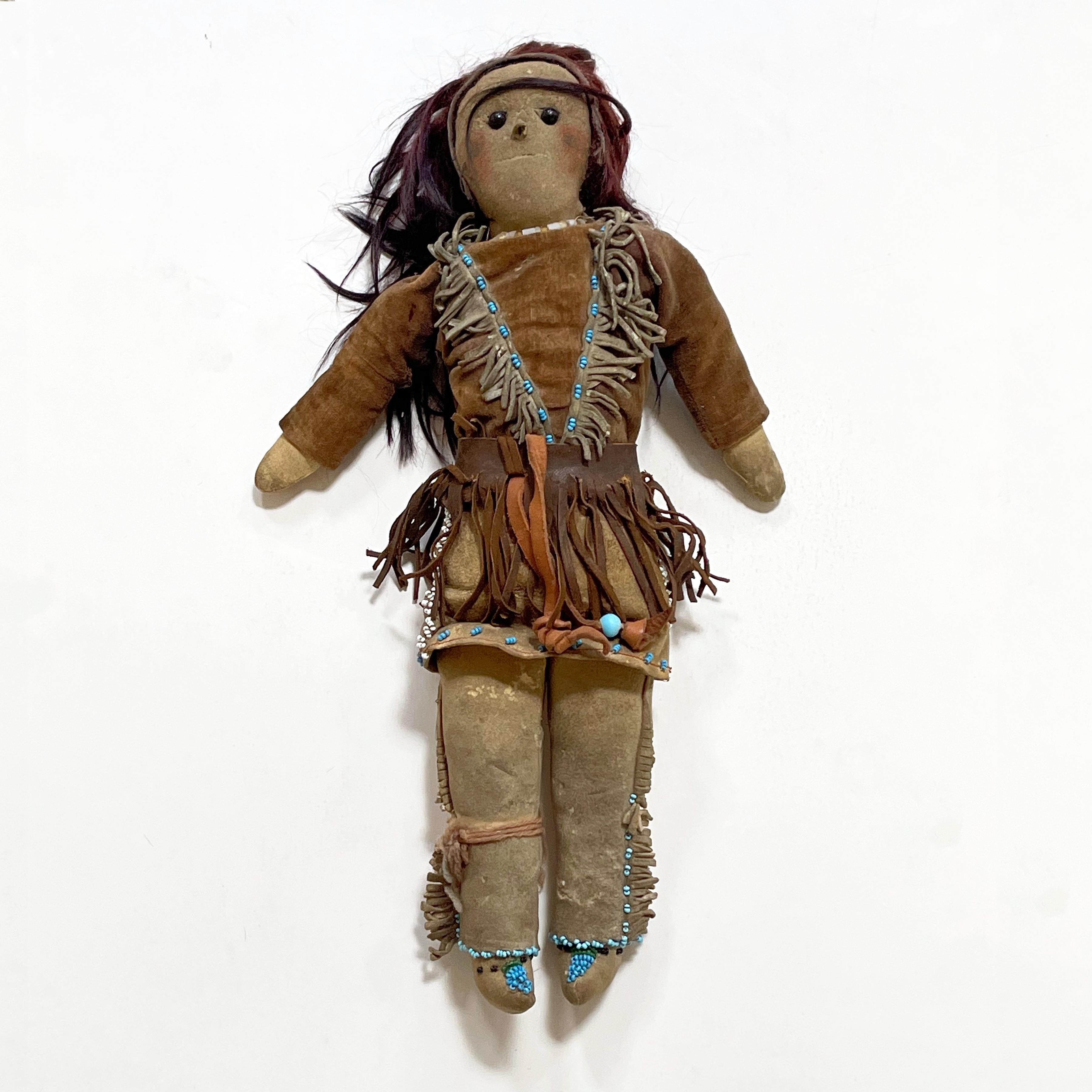 Muñeca antigua de los indios americanos de las llanuras en venta 4