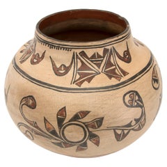 Antique Native American Pottery Jar, San Ildefonso Pueblo, 19th Century