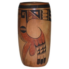 Antico vaso in ceramica Pueblo del sud-ovest americano, firmato, C1920