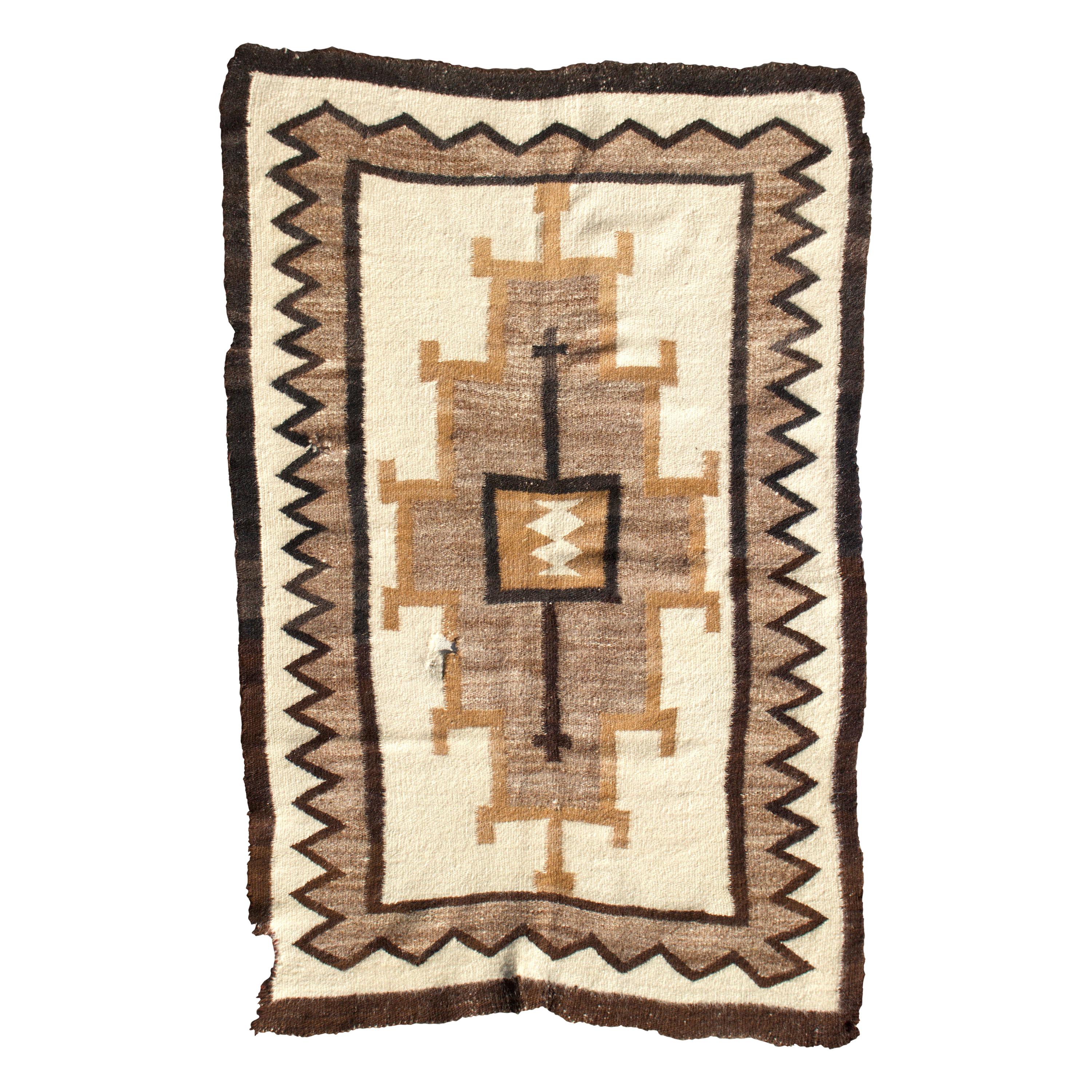 Antique Native Indian Navajo Saddle Blanket