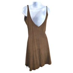 NativeAmerican Quilled BraidedSeamsStrapsNeckline Sleeveless Hide Dress