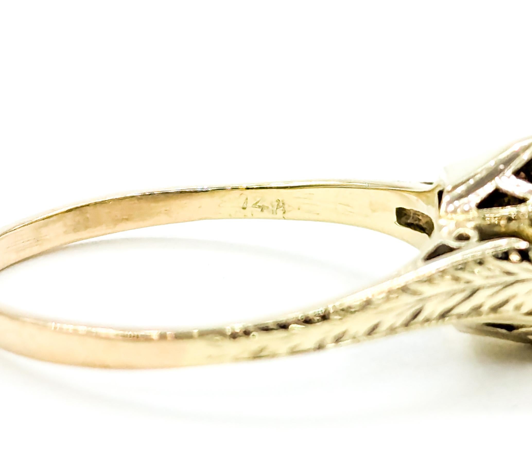 Antique Natural Alexandrite Ring in Yellow Gold For Sale 2