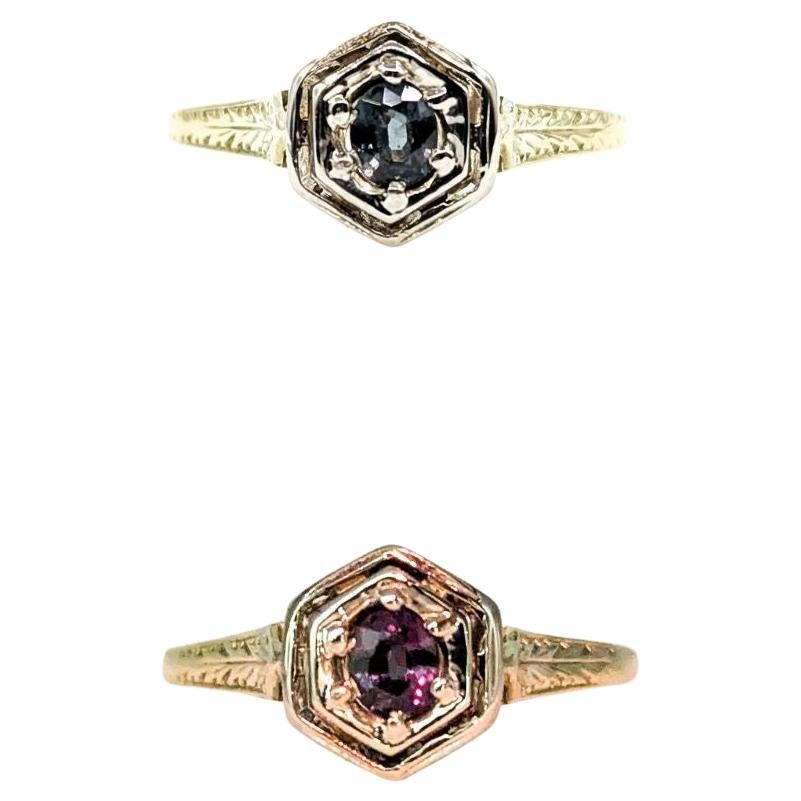 Antique Natural Alexandrite Ring in Yellow Gold