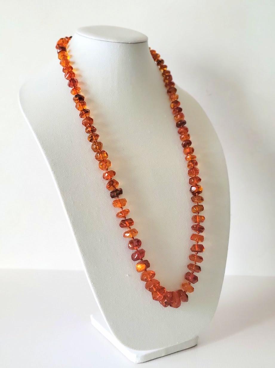 Antique Natural Baltic Amber Necklace 35'', Early 20th Century 5