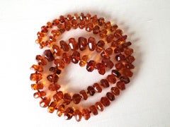 Antique Natural Baltic Amber Necklace 35'', Early 20th Century
