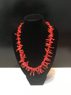 Antique Natural Coral Branch Necklace