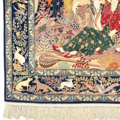Antique Natural Dyed Pictorial Rug - Handmade Rug, Late 19th Century