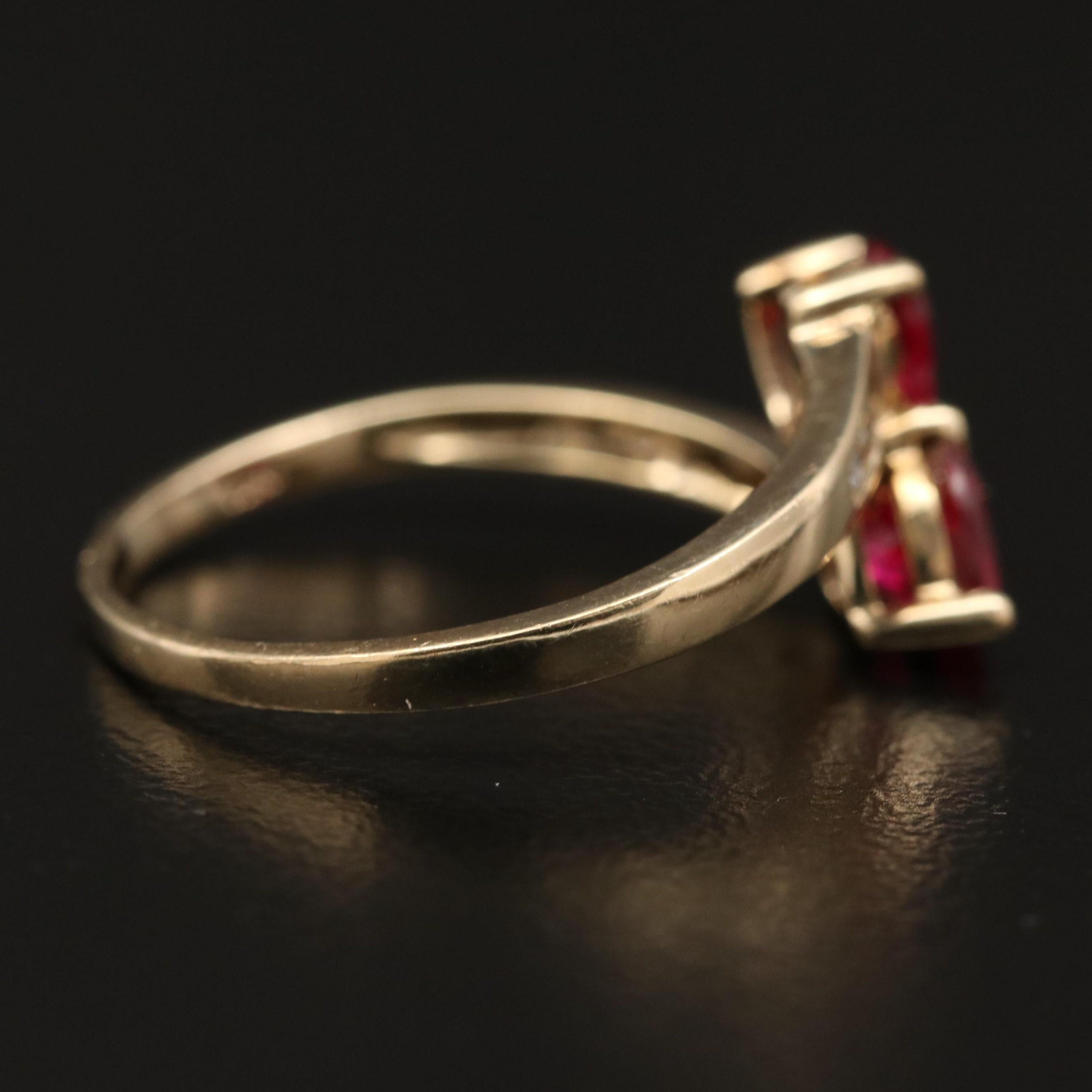 For Sale:  Antique Natural Heart Shaped Ruby Diamond Yellow Gold Engagement Ring for Her 3
