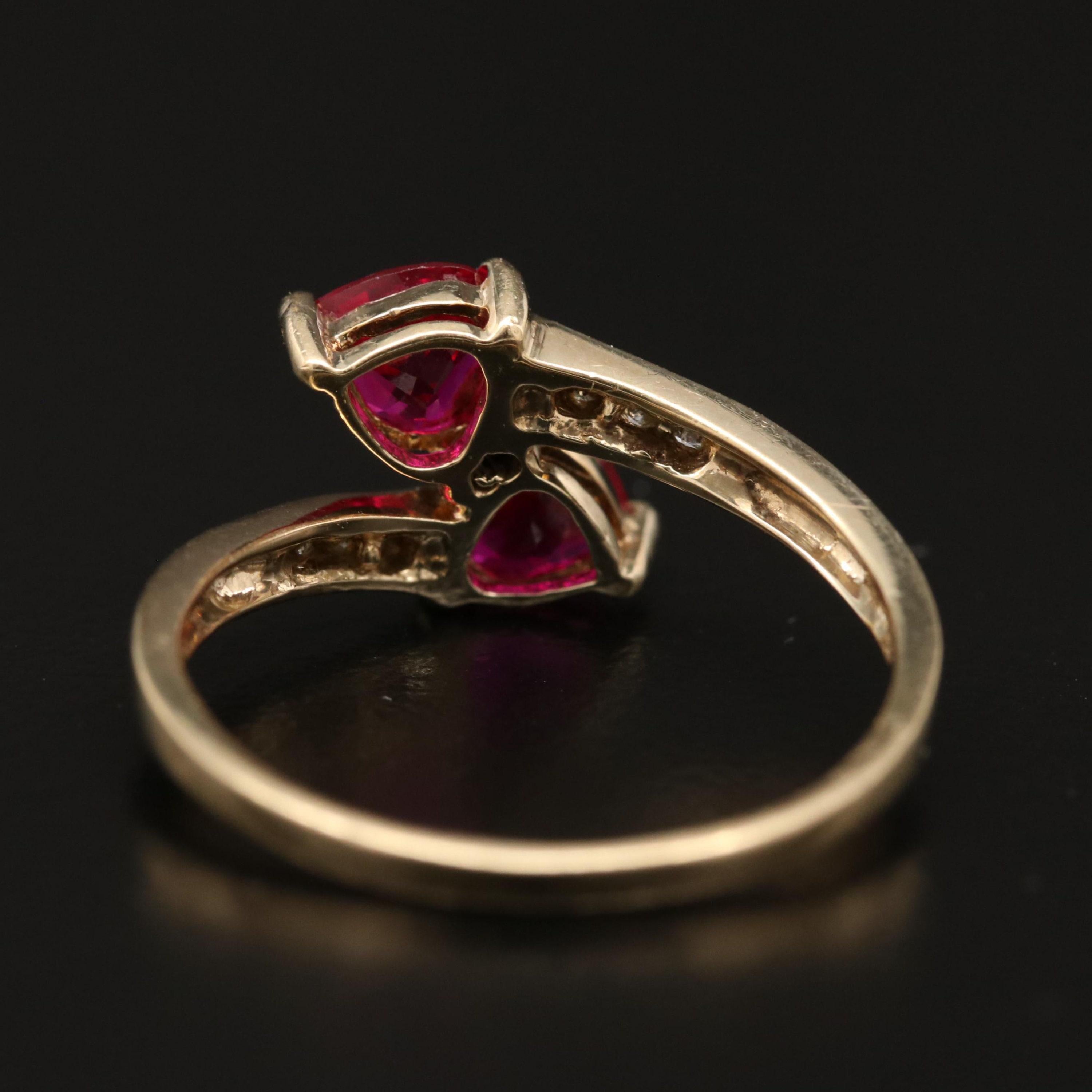 For Sale:  Antique Natural Heart Shaped Ruby Diamond Yellow Gold Engagement Ring for Her 4
