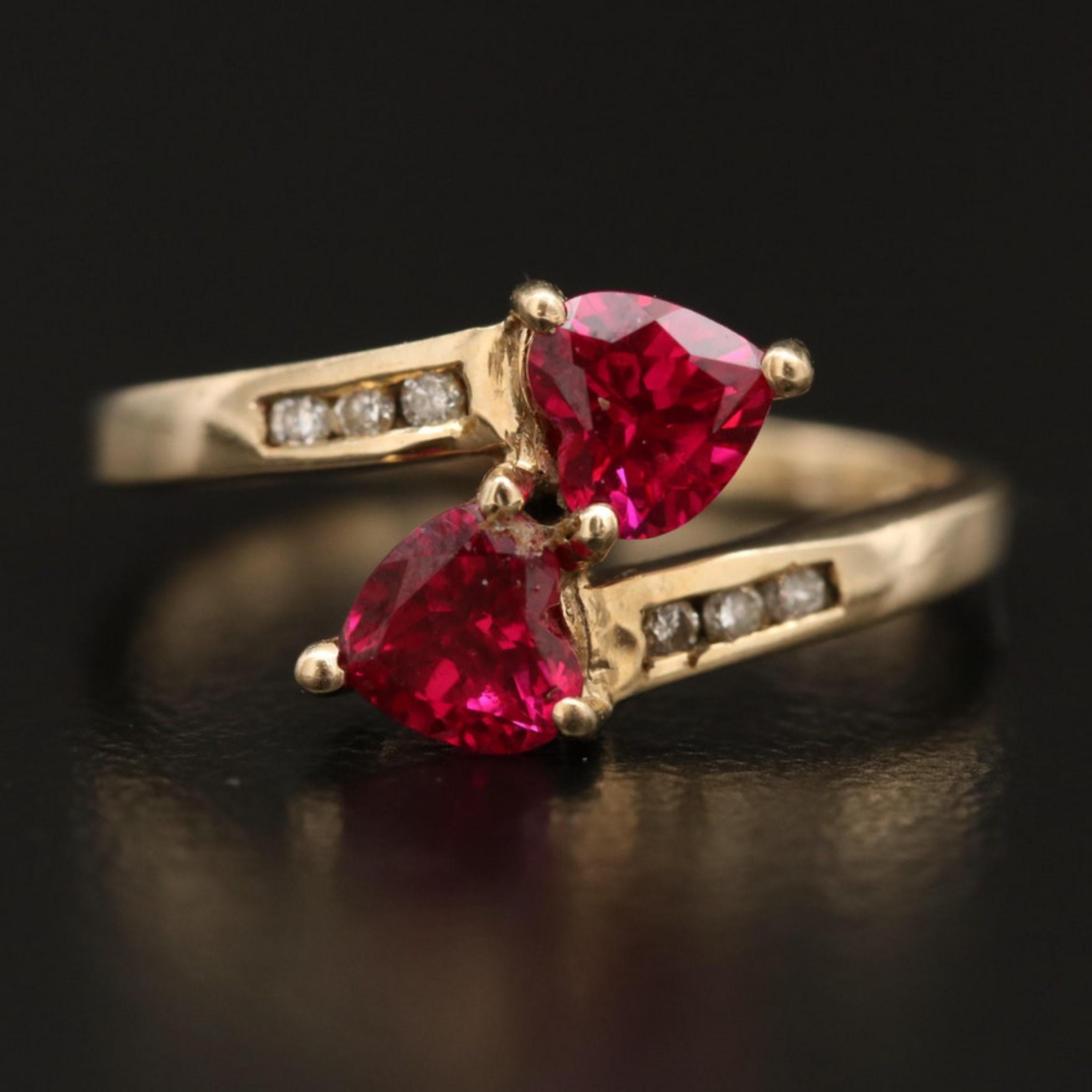 For Sale:  Antique Natural Heart Shaped Ruby Diamond Yellow Gold Engagement Ring for Her 6