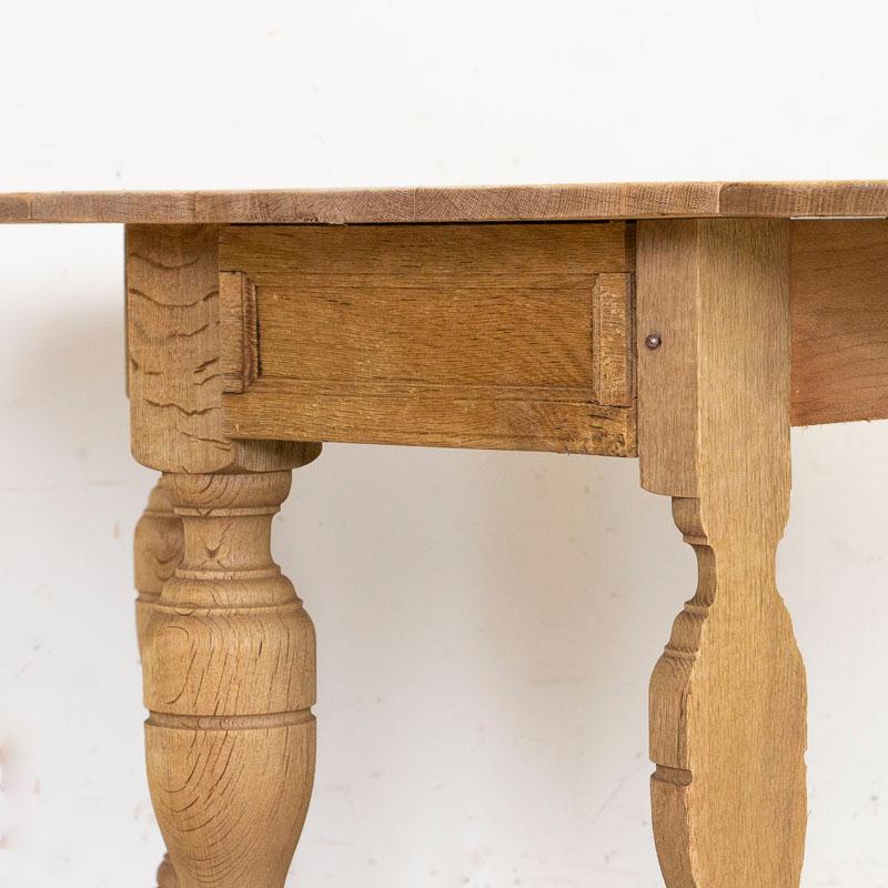 Antique Natural Oak Gate Leg Table Console Table from Denmark 5