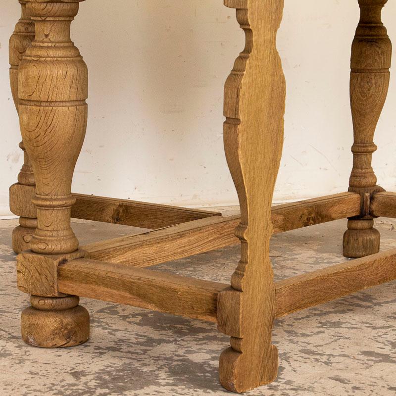 Antique Natural Oak Gate Leg Table Console Table from Denmark 6