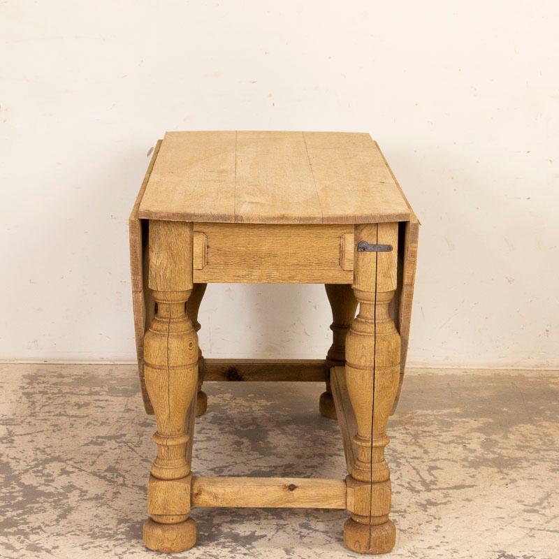 Antique Natural Oak Gate Leg Table Console Table from Denmark 1