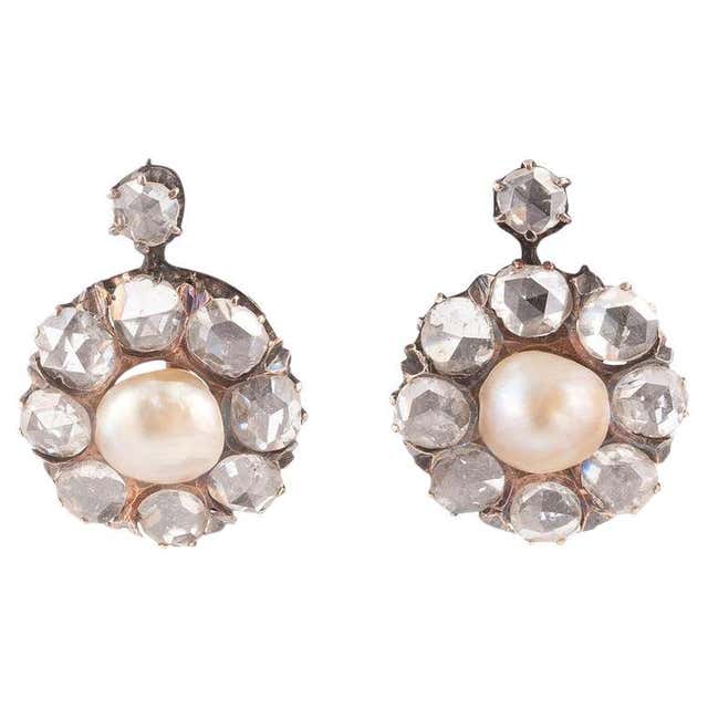 Diamond, Pearl and Antique More Earrings - 14,085 For Sale at 1stDibs ...