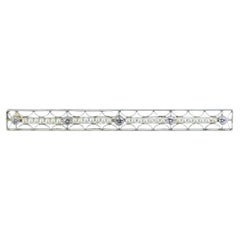 Antique Natural Pearl and Diamond Straight Pin, circa 1915
