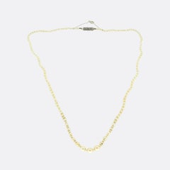 Antique Natural Pearl Necklace and Rose Cut Diamond Clasp