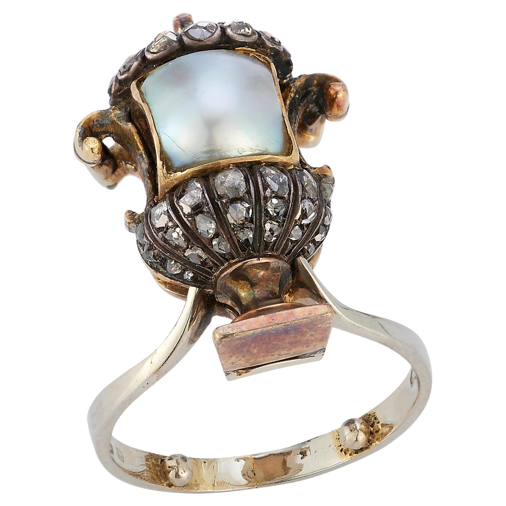 Antique Natural Pearl Ring
