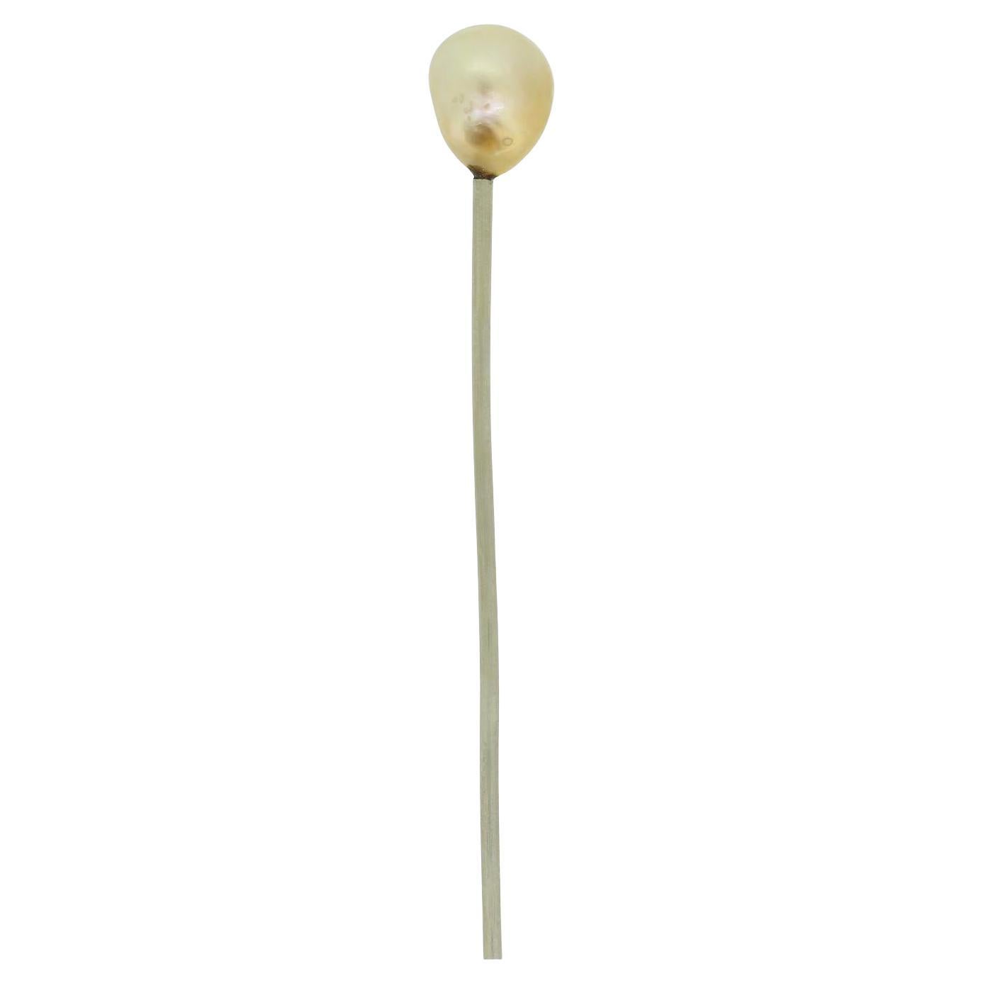 Antique Natural Pearl Stick Pin For Sale