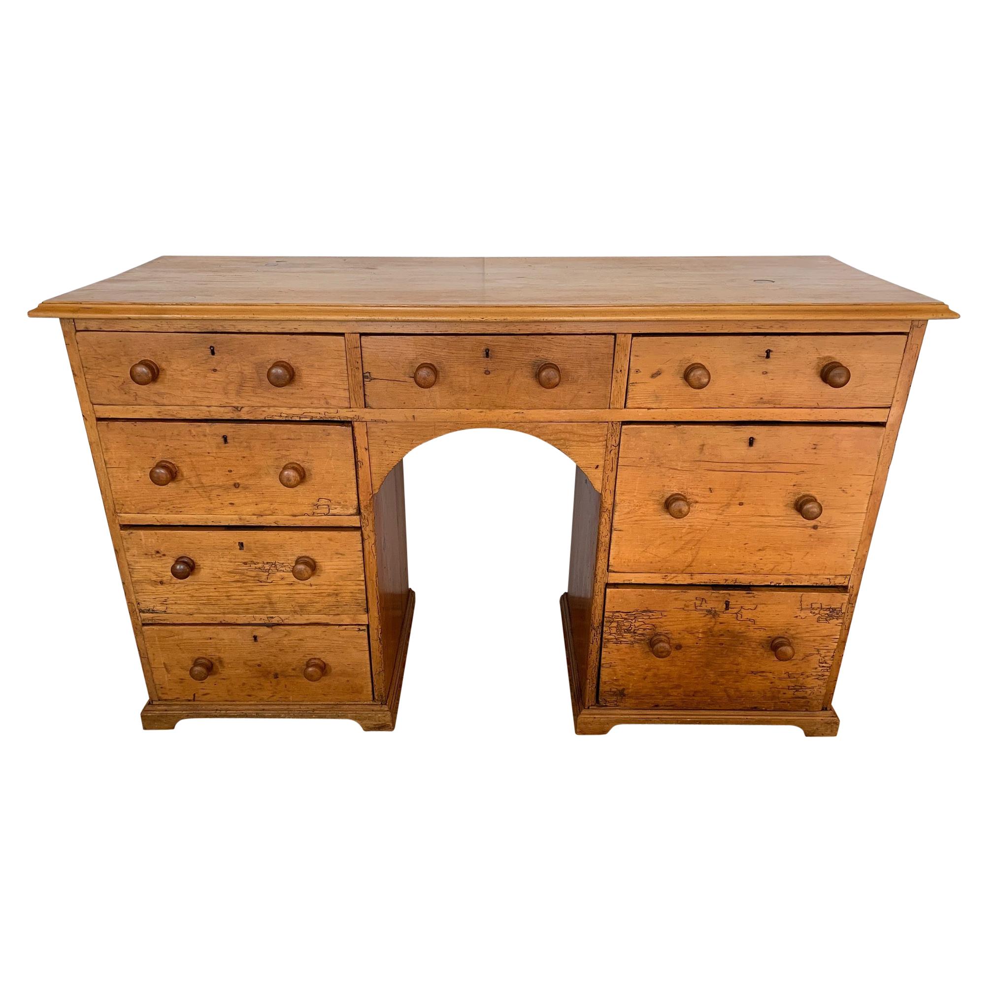 Antique Natural Pine Buffet Chest of Drawers