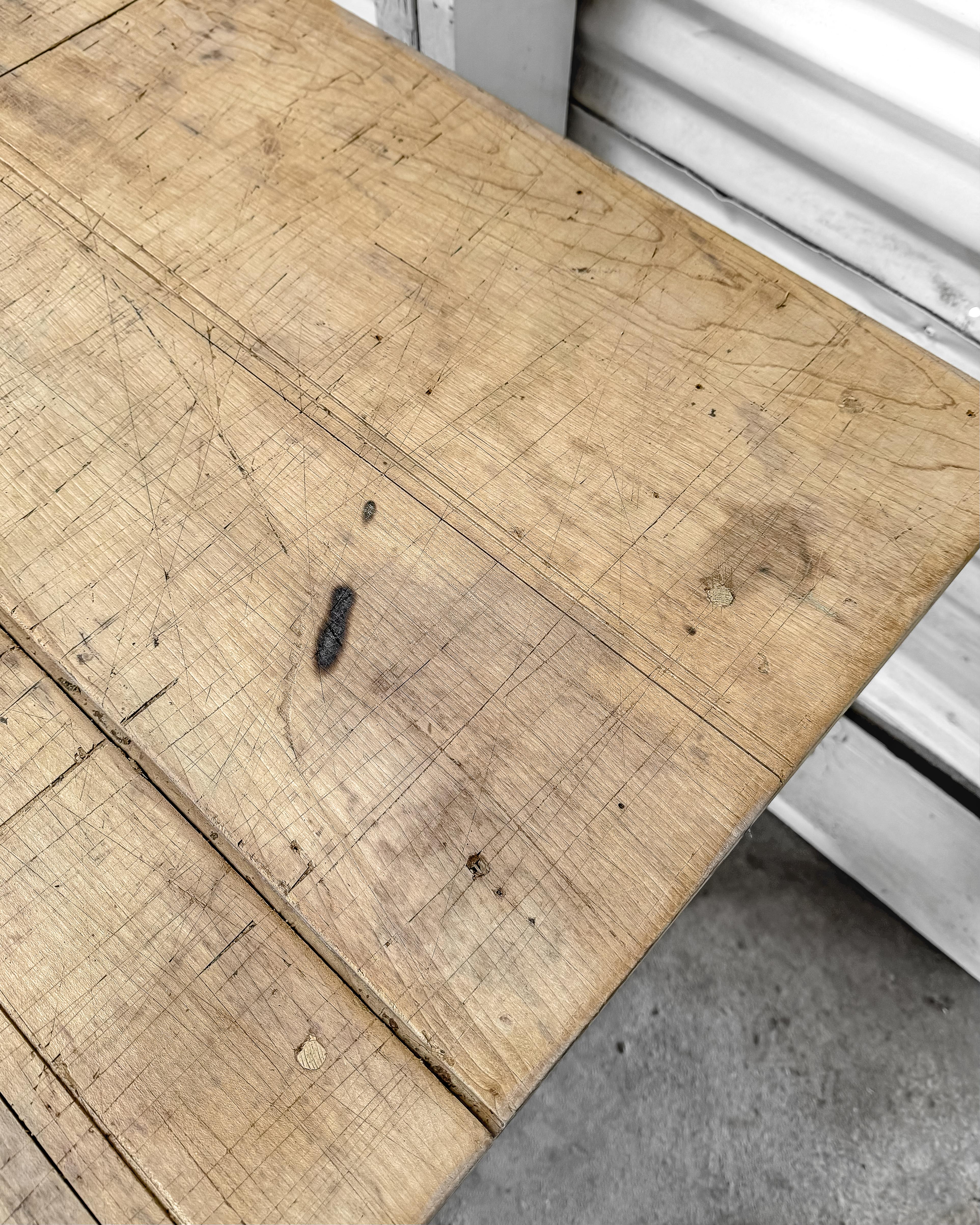 Antique Natural Pine English Artist's Worktable 9
