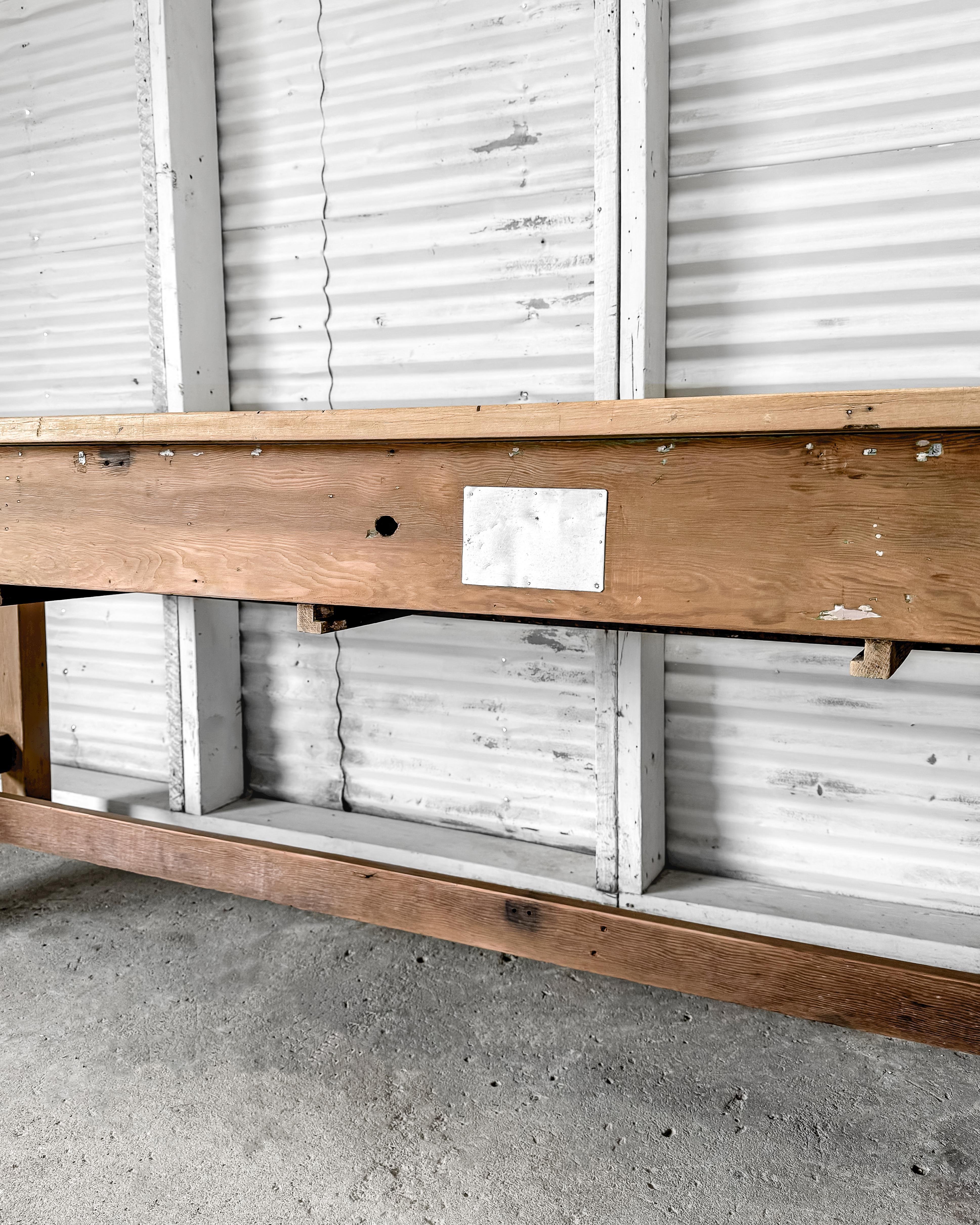 Antique Natural Pine English Artist's Worktable 15