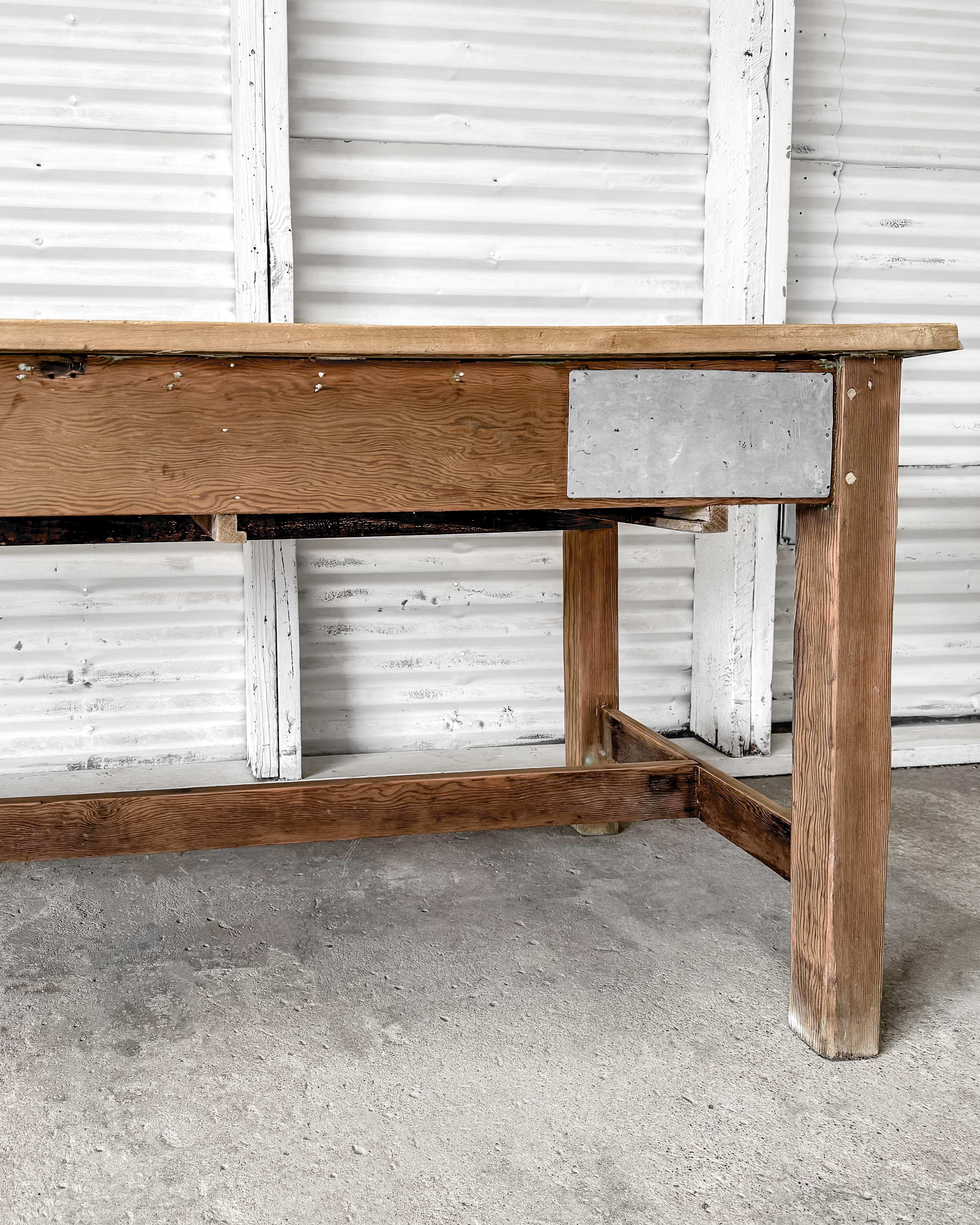 Antique Natural Pine English Artist's Worktable 16