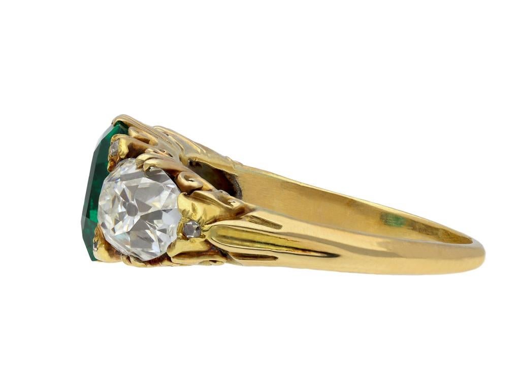 antique natural emerald ring