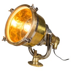 Antique Nautical Brass Spotlight c.1940