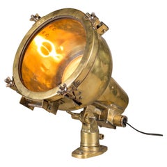 Antique Nautical Brass Spotlight c.1940