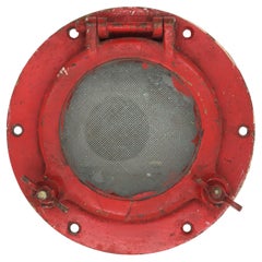 Antique Nautical Red Brass 9 in. Round Boat Porthole Window