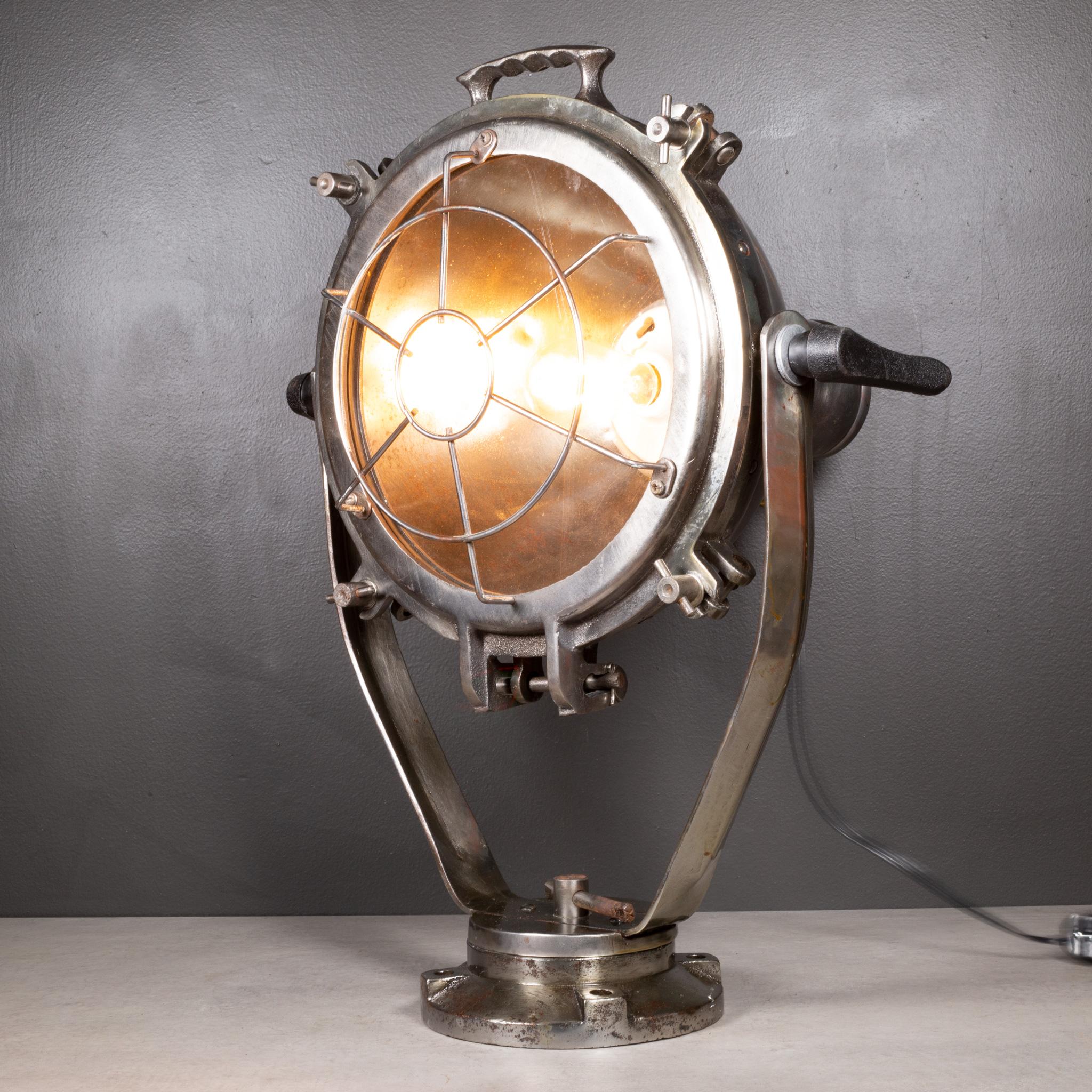 Industrial Antique Nautical Spotlight, c.1940