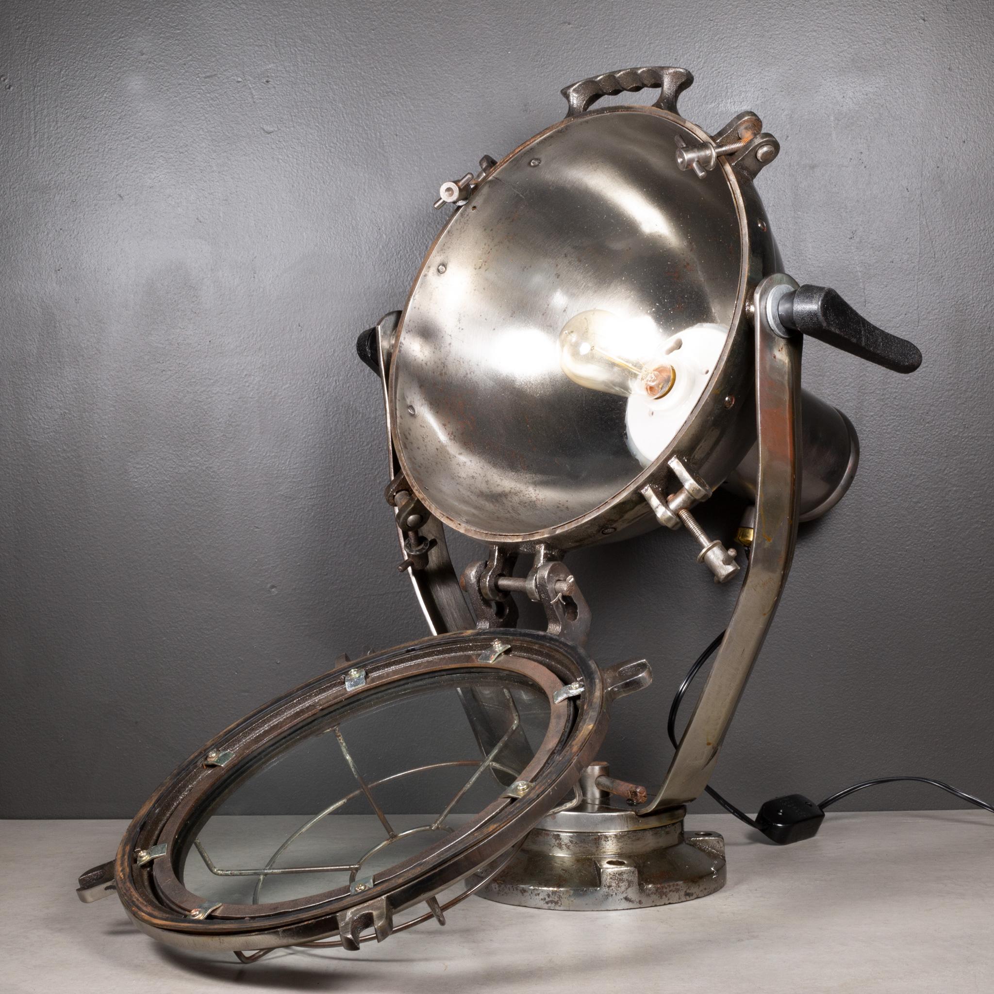 Antique Nautical Spotlight, c.1940 In Good Condition In San Francisco, CA