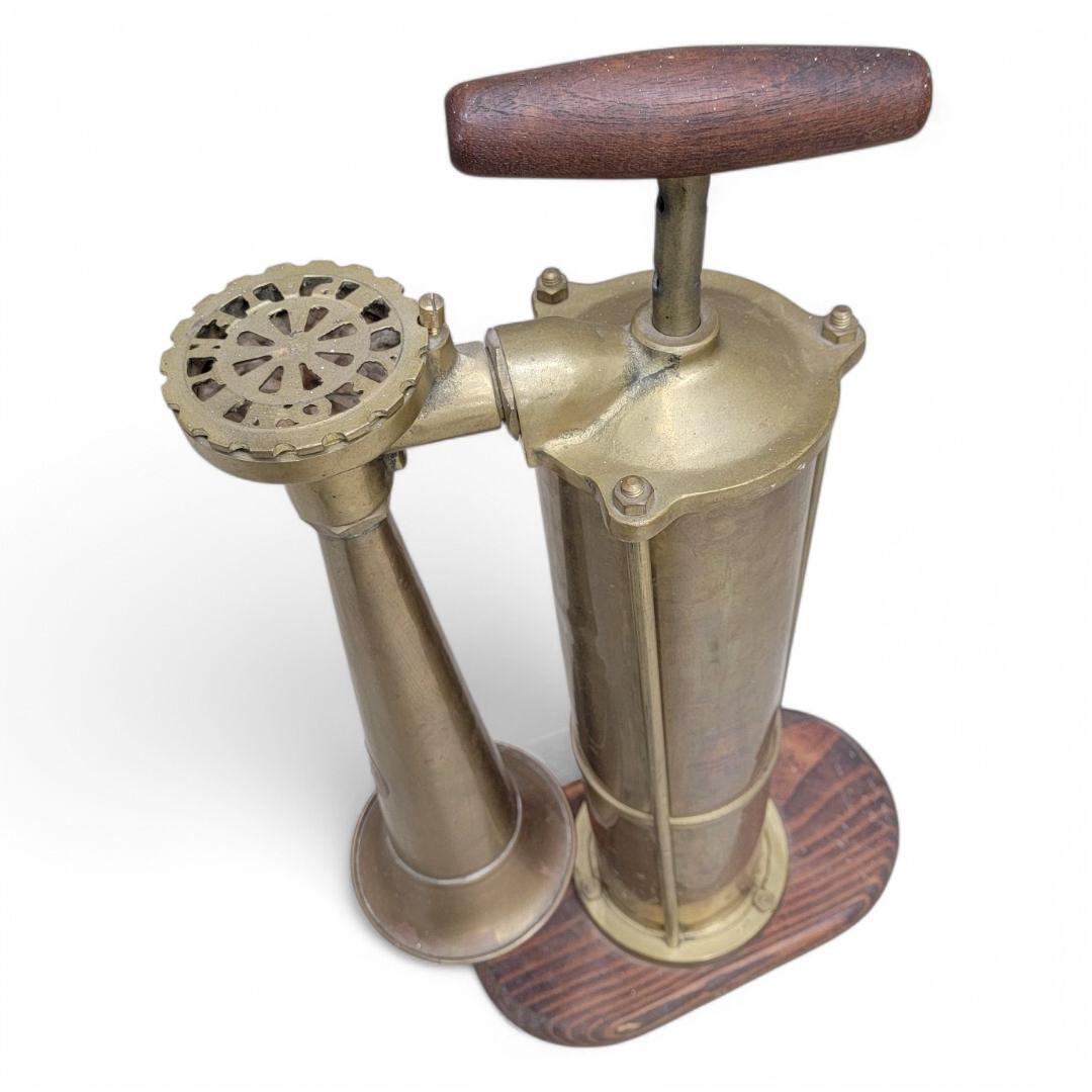 Swedish Antique Nautical Tyfon Brass Foghorn Malmo Sweden Kockums Mek Verkstad For Sale