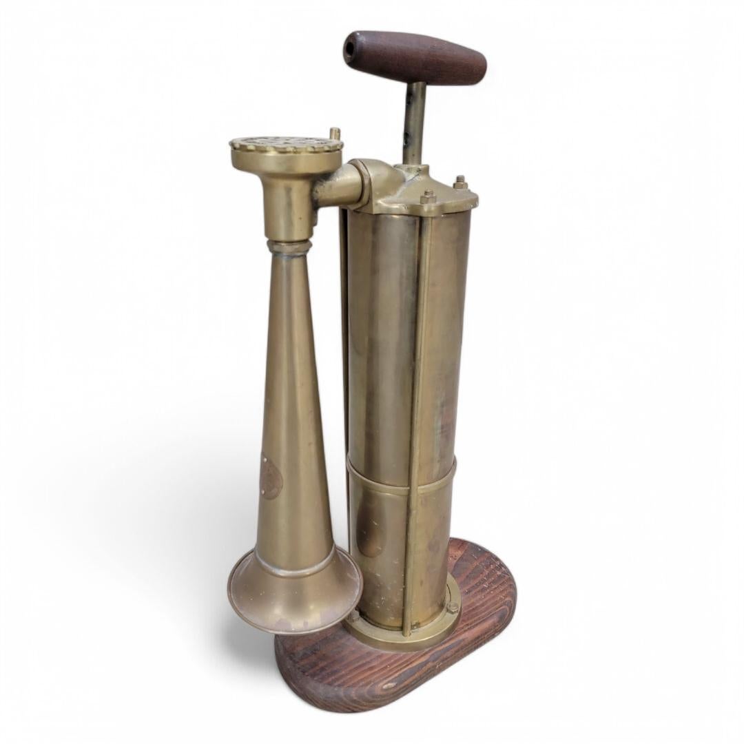 20th Century Antique Nautical Tyfon Brass Foghorn Malmo Sweden Kockums Mek Verkstad For Sale