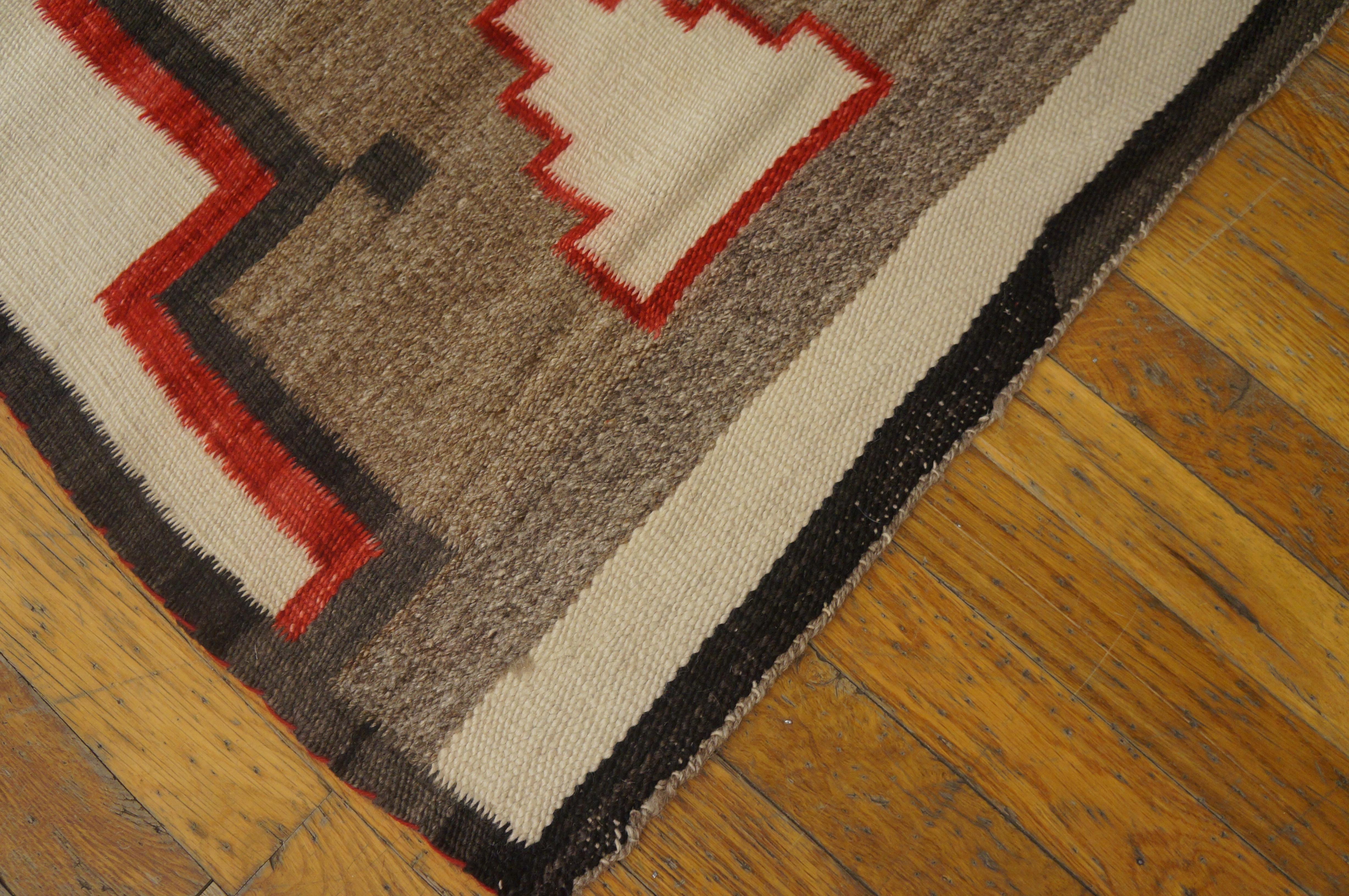 Wool Early 20th Century American Navajo Carpet ( 3'8
