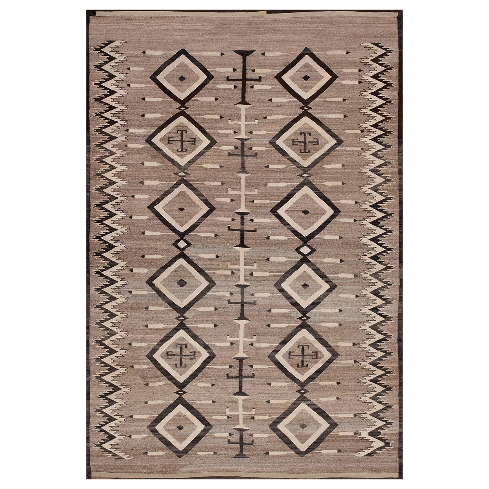 Alfombra Navajo Americana de principios del siglo XX ( 4'6" x 6'8" - 137 x 203 )