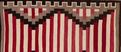 Antique Navajo rug, Chief 's blanket third phase variant design, Circa 1940