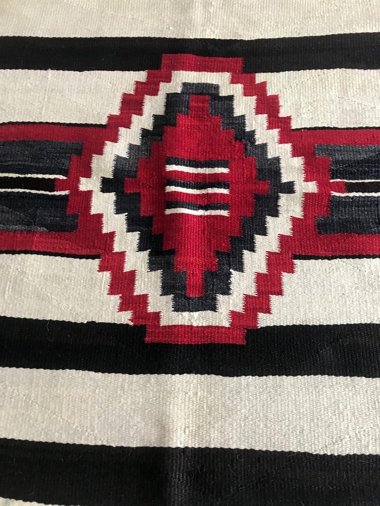 Hand-Woven Antique Navajo Chief Blanket Third Phase For Sale
